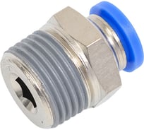 Пневмофитинг цанговый прямой с наружной резьбой HIMPT PC 8-03 (R3/8) 00-00008608