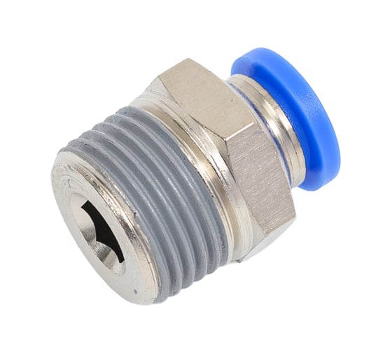 Пневмофитинг цанговый прямой с наружной резьбой HIMPT PC 8-03 (R3/8) 00-00008608 1