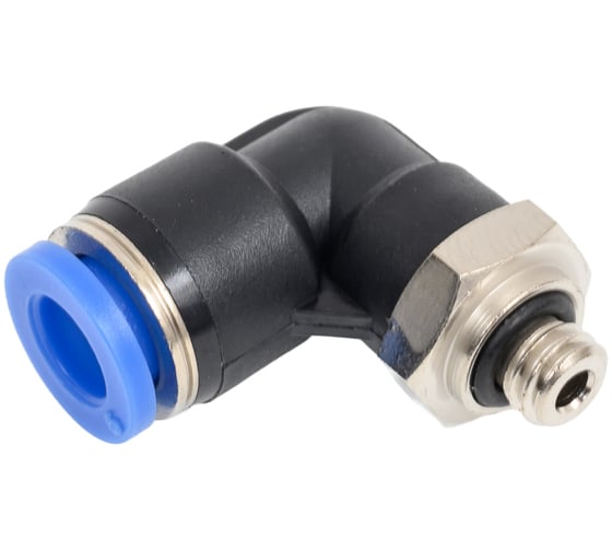 Пневмофитинг цанговый L-образный с наружной резьбой HIMPT PL 6-М6х1 00-00009982 1