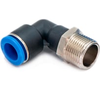 Пневмофитинг цанговый L-образный с наружной резьбой HIMPT PL 12-04 (R1/2) 00-00009941