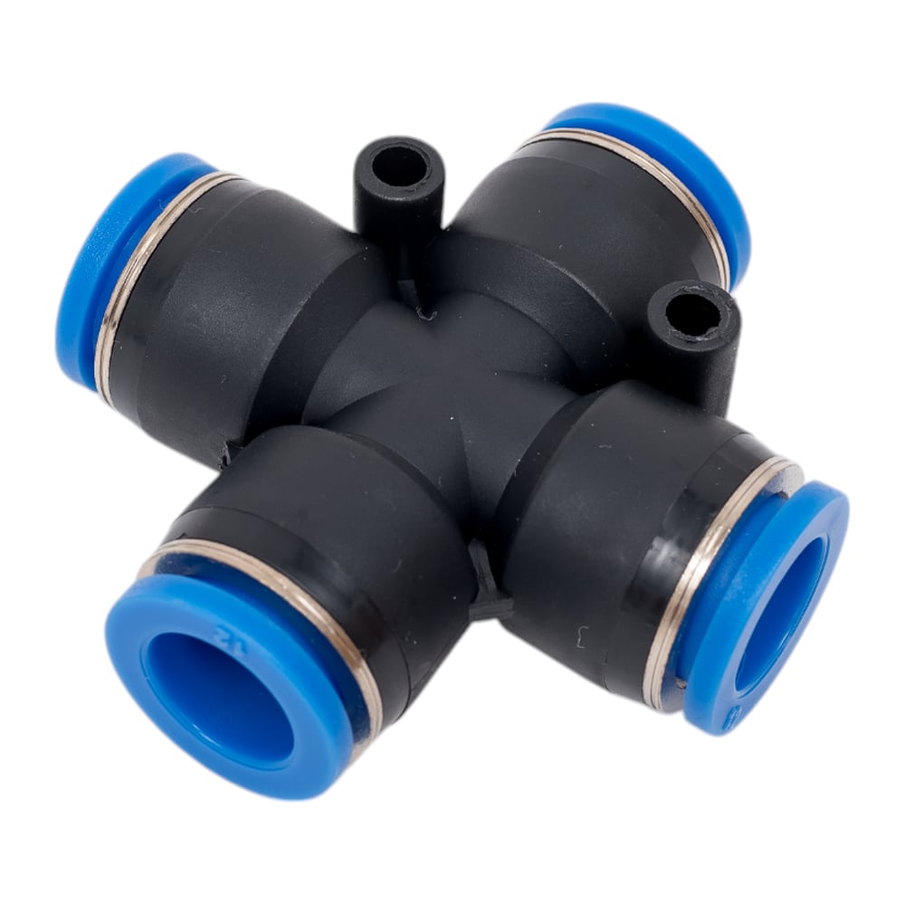 Фитинг пневматический цанговый пластиковый Х-образный HIMPT PZA 12 00 ...