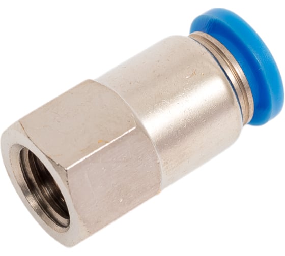 Пневмофитинг цанговый прямой с внутренней резьбой HIMPT PCF 8-М10х1.5 00-00010056