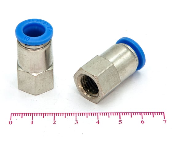 Пневмофитинг цанговый прямой с внутренней резьбой HIMPT PCF 10-М12х1.5 00-00010062