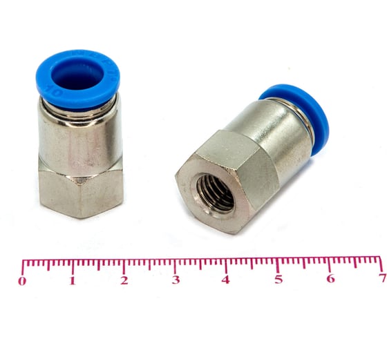 Пневмофитинг цанговый прямой с внутренней резьбой HIMPT PCF 10-М10х1.5 00-00010009