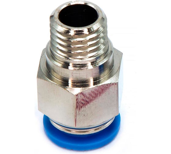 Пневмофитинг цанговый прямой с наружной резьбой HIMPT PC 4-М5х0.8 00-00009996