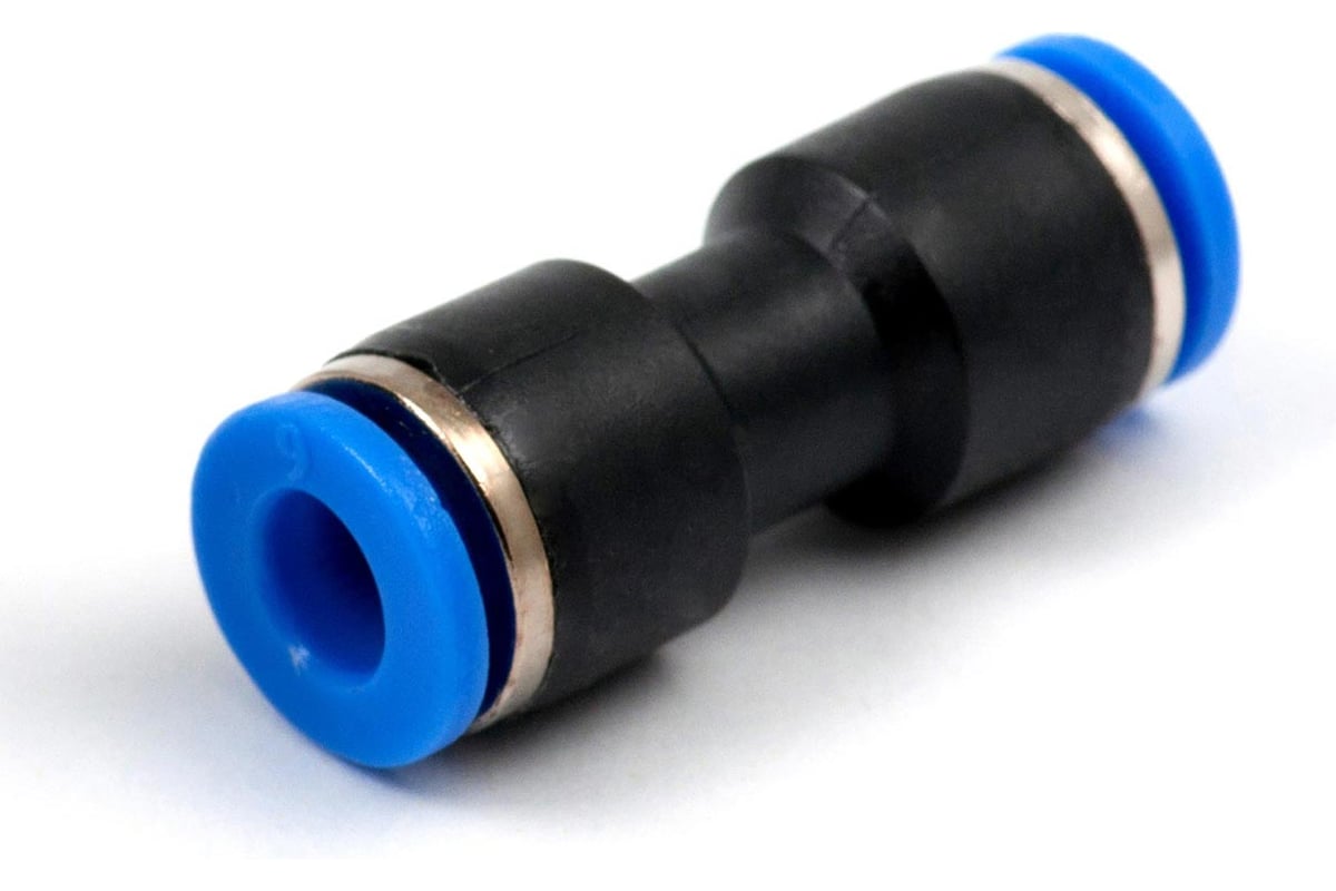 Фитинг пневматический цанговый пластиковый прямой PUC 6 HIMPT ...