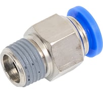 Пневмофитинг цанговый прямой с наружной резьбой PC 6-01 (R1/8) HIMPT 00028008153