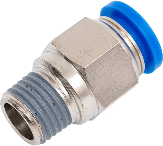 Пневмофитинг цанговый прямой с наружной резьбой PC 10-02 (R1/4) HIMPT 00028008160