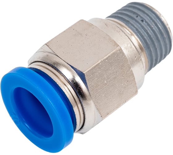 Пневмофитинг цанговый прямой с наружной резьбой PC 10-02 (R1/4) HIMPT 00028008160