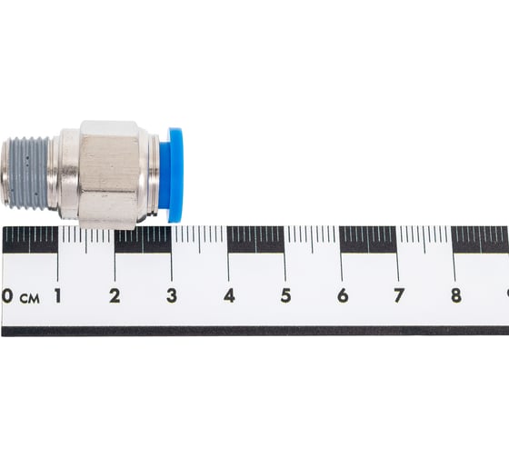 Пневмофитинг цанговый прямой с наружной резьбой PC 10-02 (R1/4) HIMPT 00028008160
