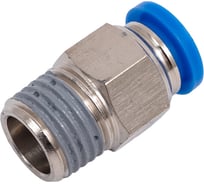 Пневмофитинг цанговый прямой с наружной резьбой PC 8-02 (R1/4) HIMPT 00028008158