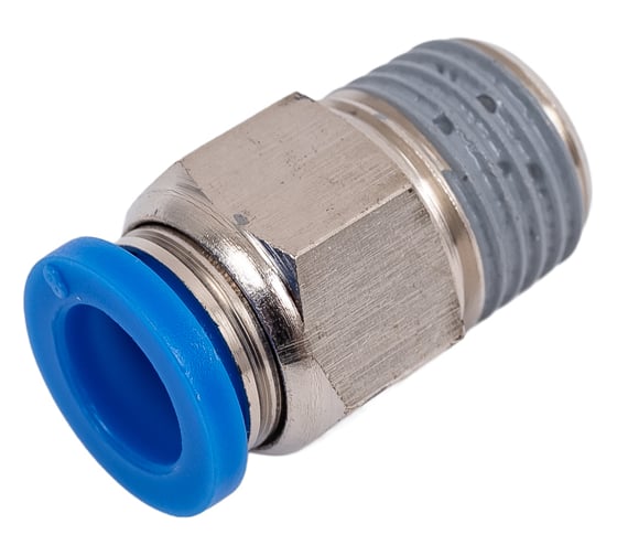 Пневмофитинг цанговый прямой с наружной резьбой PC 8-02 (R1/4) HIMPT 00028008158