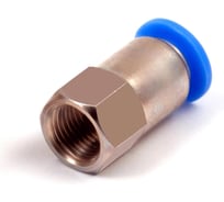 Пневмофитинг цанговый прямой с внутренней резьбой PCF 10-02 (R1/4) HIMPT 00028008166