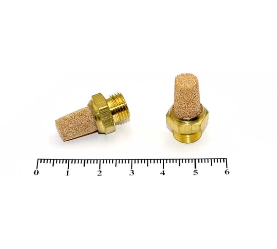 Глушитель выхлопа латунный с наружной резьбой HIMPT BSL 02 (R1/4") 00-00013918