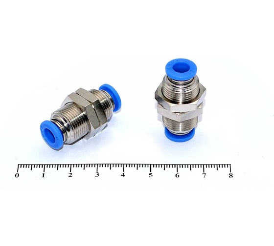 Фитинг пневматический цанговый прямой HIMPT PMM 6 00-00014094