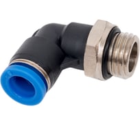 Пневмофитинг цанговый L-образный HIMPT, с наружной резьбой PL 8-М14х1.5 00-00012494