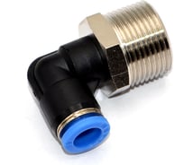 Пневмофитинг цанговый L-образный HIMPT, с наружной резьбой PL 8-М22х1.5 00-00012497
