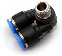 Пневмофитинг L-образный с наружной резьбой HIMPT PA 12-03 (R3/8") 00-00017757