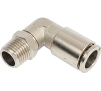 Пневмофитинг латунный L-образный HIMPT, с наружной резьбой NPLT 10-02 R1/4 00-00012556