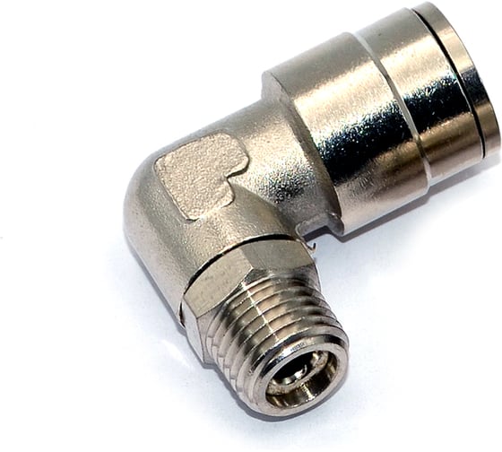 Пневмофитинг латунный L-образный HIMPT, с наружной резьбой NPLT 12-02 R1/4 00-00012558