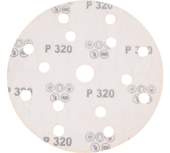 Шлифовальный круг Interflex Gold AP215C 150 мм, на липучке, 15 отверстий, Р320 3127323015
