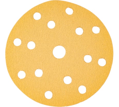 Шлифовальный круг Interflex Gold AP215C 150 мм, на липучке, 15 отверстий, Р80 3127803315