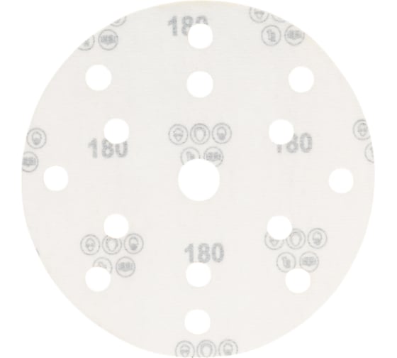 Шлифовальный круг Interflex Gold AP215C 150 мм, на липучке, 15 отверстий, Р180 3127183315