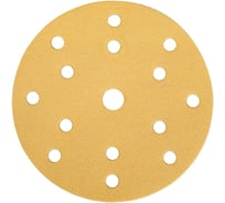 Шлифовальный круг Interflex Gold AP215C 150 мм, на липучке, 15 отверстий, Р60 3127603315