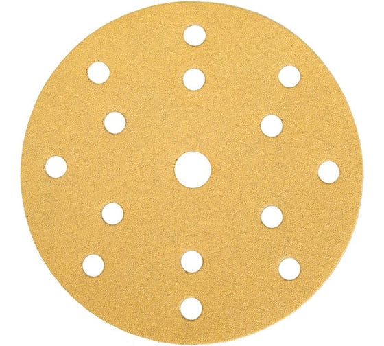 Шлифовальный круг Interflex Gold AP215C 150 мм, на липучке, 15 отверстий, Р60 3127603315