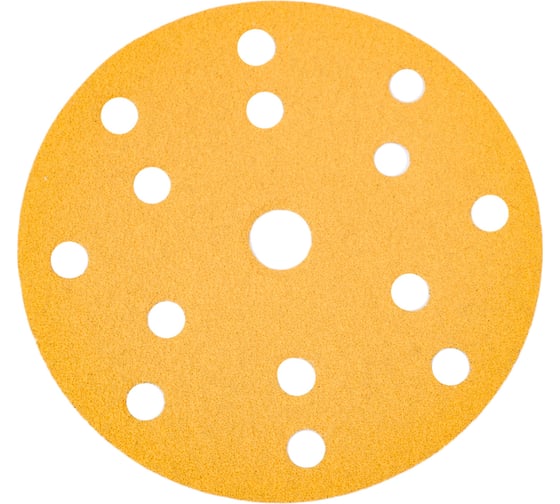 Шлифовальный круг Interflex Gold AP215C 150 мм, на липучке, 15 отверстий, Р60 3127603315