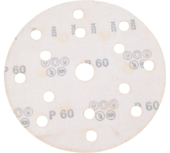 Шлифовальный круг Interflex Gold AP215C 150 мм, на липучке, 15 отверстий, Р60 3127603315