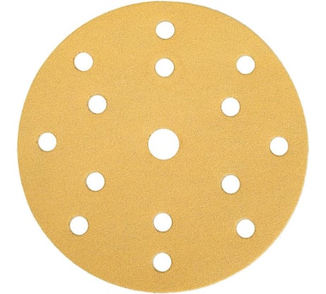 Шлифовальный круг Interflex Gold AP215C 150 мм, на липучке, 15 отверстий, Р400 3127043315