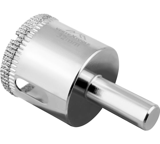 Коронка с центрирующим сверлом по стеклу и керамике (32х55 мм) Vertextools 336-32-55