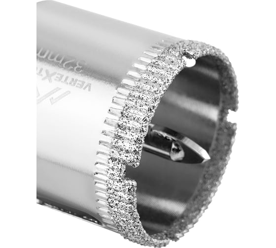 Коронка с центрирующим сверлом по стеклу и керамике (32х55 мм) Vertextools 336-32-55
