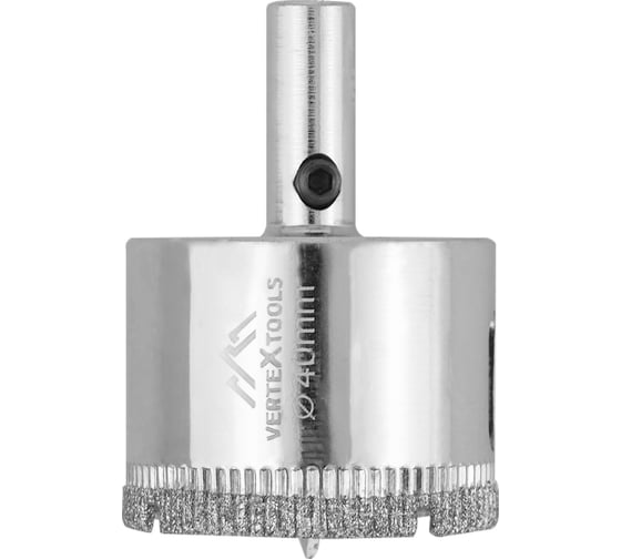 Коронка с центрирующим сверлом по стеклу и керамике (40х55 мм) Vertextools 336-40-55