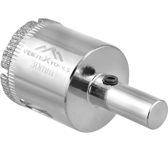 Коронка с центрирующим сверлом по стеклу и керамике (30х55 мм) Vertextools 336-30-55