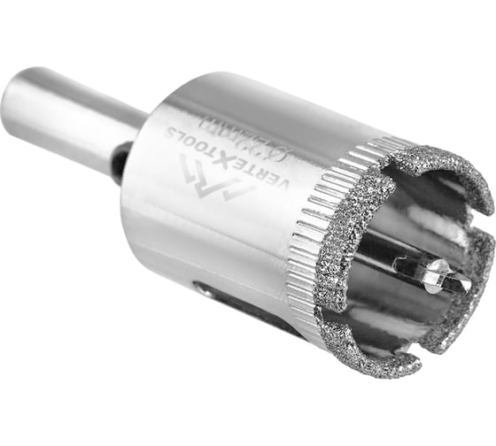 Коронка с центрирующим сверлом по стеклу и керамике (22х55 мм) Vertextools 336-22-55