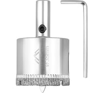 Коронка с центрирующим сверлом по стеклу и керамике (35х55 мм) Vertextools 336-35-55