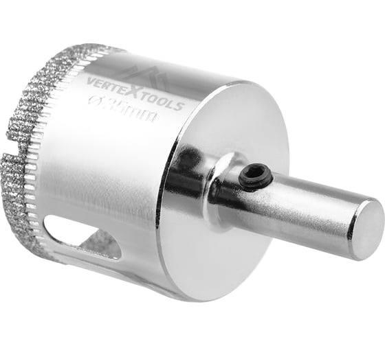 Коронка с центрирующим сверлом по стеклу и керамике (35х55 мм) Vertextools 336-35-55