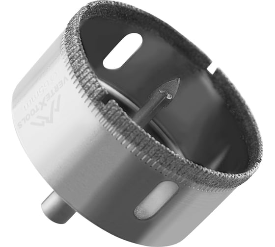 Коронка с центрирующим сверлом по стеклу и керамике (65х55 мм) Vertextools 336-65-55