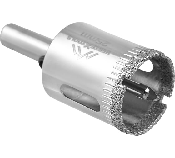 Коронка с центрирующим сверлом по стеклу и керамике (25х55 мм) Vertextools 336-25-55