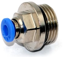 Пневмофитинг цанговый прямой HIMPT PC 4-03, с наружной резьбой R3/8 00-00012566