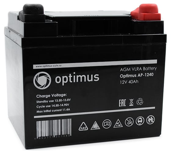 Батарея аккумуляторная Optimus AP-1240 OPTIMUSSECURITY В0000012053 1
