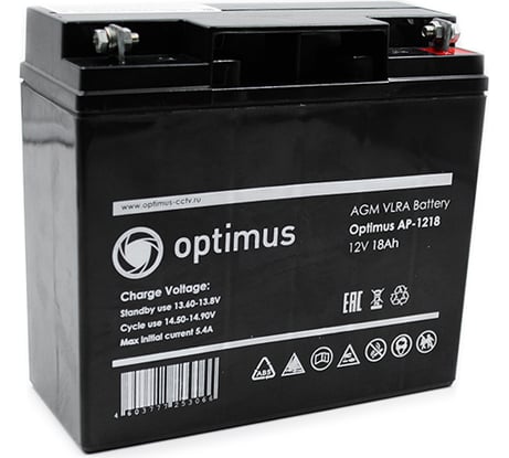 Батарея аккумуляторная Optimus AP-1218 OPTIMUSSECURITY В0000012051