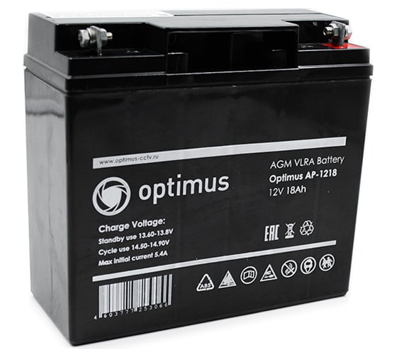 Батарея аккумуляторная Optimus AP-1218 OPTIMUSSECURITY В0000012051