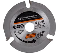 Диск пильный по дереву (125х22.2 мм; 3 зуба) для УШМ Runex 551125