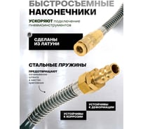Шланг витой полиуретановый Rockforce 8х12 мм, 10 м, с быстроразъемами (максимальное давление - 15bar, рабочая температура от -20 до +60) RF-1208-10M(15056)