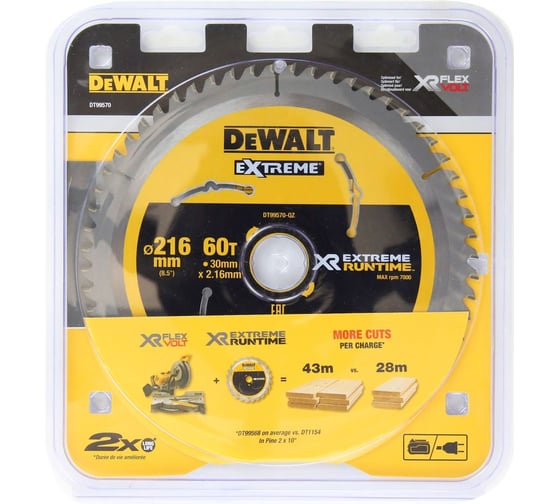 Пильный диск DEWALT XR DT99570, 216х30 мм, 60Z DT99570-QZ