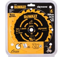 Пильный диск DEWALT DT1669 184х16 мм, 24Z DT1669-QZ