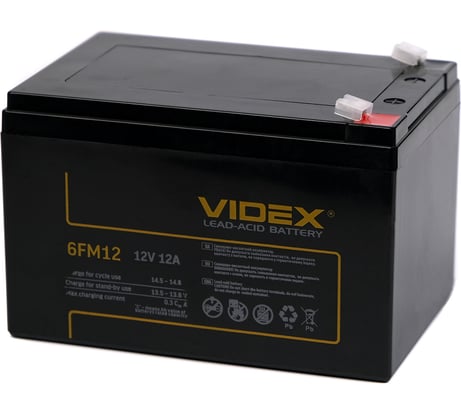 Аккумулятор 6FM12 12V 12Ah Videx VID-6FM12